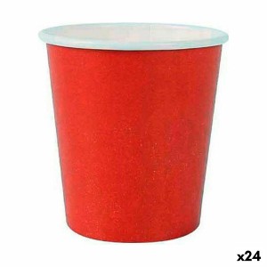 Set de Verres Algon Produits à usage unique Carton Rouge 20 Pièces 120 ml (24 Unités)