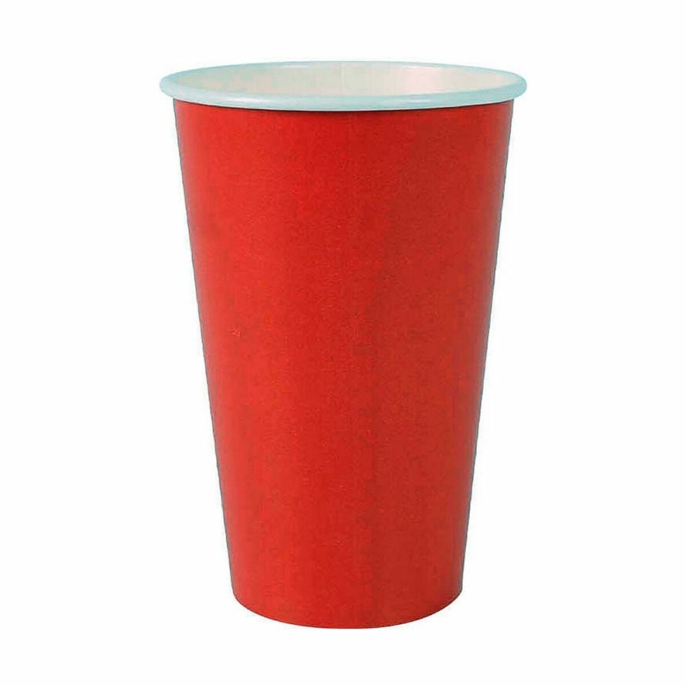 Set de Verres Algon Produits à usage unique Carton Rouge 7 Pièces 450 ml (16 Unités)