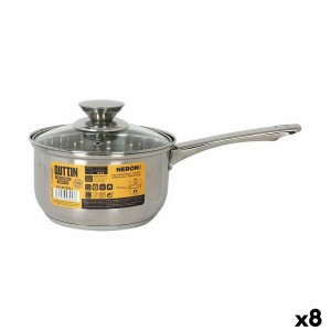 Saucepan with Lid Quttin New Neron Steel 33 x 17,5 x 10 cm (8 Units)