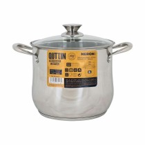 Pot with Glass Lid Quttin New Neron Steel 23,8 x 19,3 cm (4 Units)