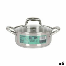 Casserole avec Couvercle en Verre Quttin Caesar Acier ø 20 x 8 cm (6 Unités)