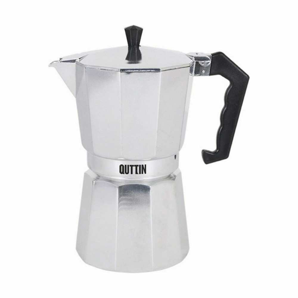 Italian Coffee Pot Quttin Aluminium 6 Cups (6 Units)