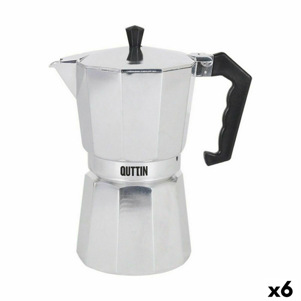 Cafetière Italienne Quttin Aluminium 12 Tasses (6 Unités)