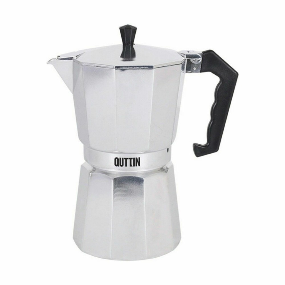 Italian Coffee Pot Quttin Aluminium 9 Cups (6 Units)