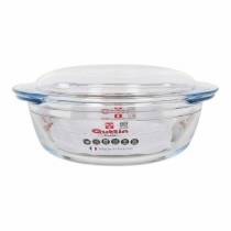 Casserole avec Couvercle Quttin verre 2,2 + 0,8 L (3 Unités)