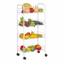 Vegetable trolley Confortime White Metal 4 Shelves 36 x 26,5 x 86 cm (5 Units)