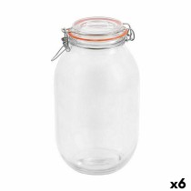 Jar La Mediterránea Hermetic Glass 3 L (6 Units)