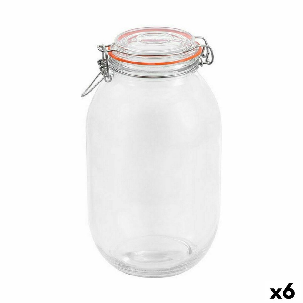 Topf La Mediterránea Luftdicht Glas 3 L (6 Stück)