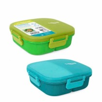 Hermetic Lunch Box ThermoSport 3 Compartments Squared 900 ml (6 Units)