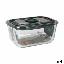 Lunchbox hermetisch Santa Clara Grau 500 ml rechteckig (4 Stück)