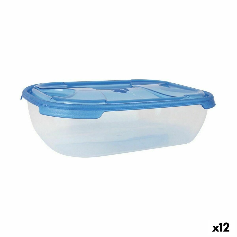 Set of lunch boxes Tontarelli Nuvola 1,15 L Blue Rectangular 3 Pieces (12 Units)