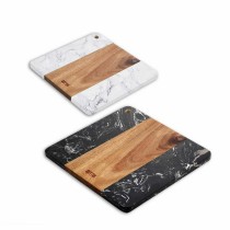 Cutting board Quttin Marble Acacia 25 x 25 cm (8 Units)