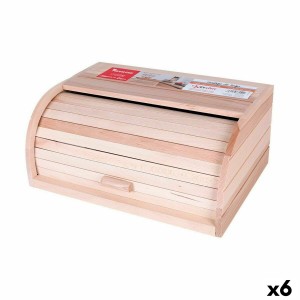 Brotkorb Quttin Möbel Lamellenverschluss Holz 37,5 x 26,5 x 16 cm (6 Stück)