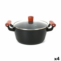 Casserole with glass lid Quttin Doha 34 X 24 X 13 CM (4 Units)