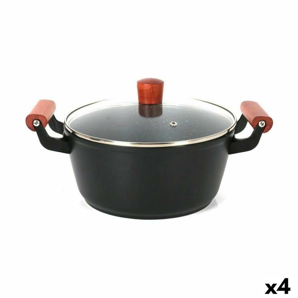 Casserole with glass lid Quttin Doha 34 X 24 X 13 CM (4 Units)