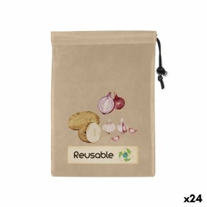 Ensemble de sac alimentaire réutilisable Quttin TNT (Non Woven) 44,5 x 29,5 cm (24 Unités)