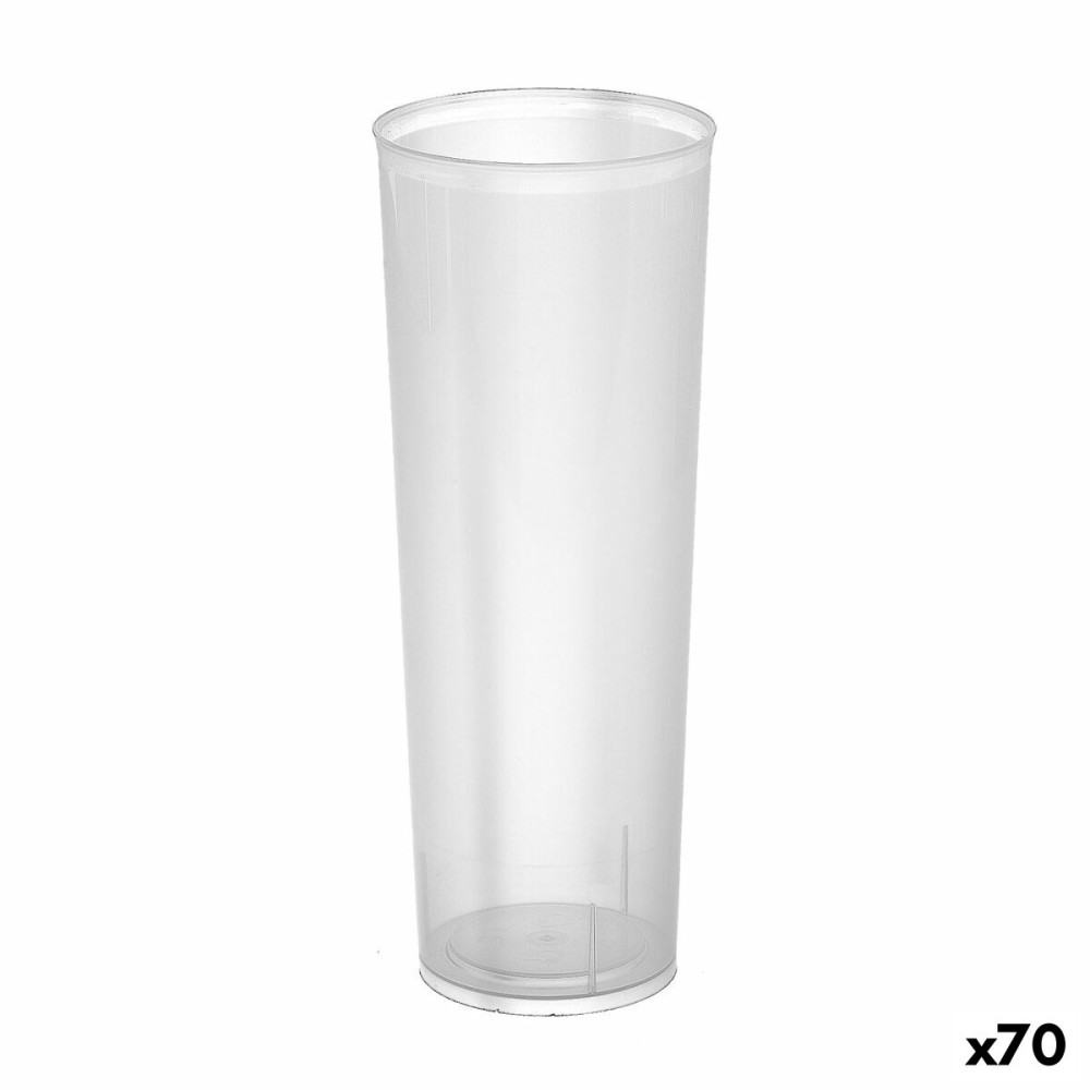 Set of reusable glasses Algon Tube, pipe Transparent 6 Pieces 300 ml (70 Units)