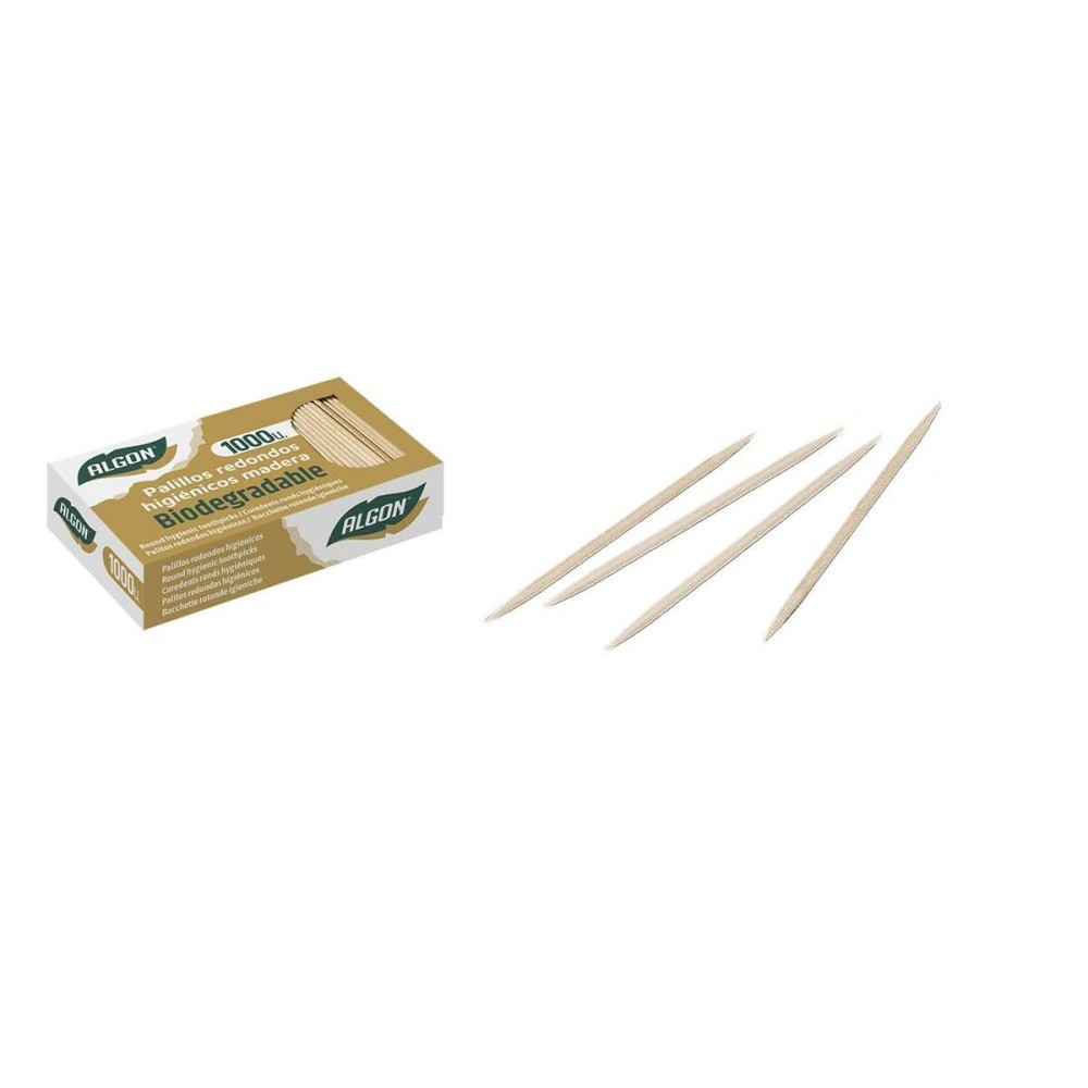 Tooth Picks Algon Wood 1000 Pieces (18 Units)