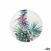 Geschirr-Set Algon Einwegartikel Pappe Tropical 10 Stücke 20 cm (24 Stück)