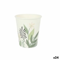 Set de Verres Algon Produits à usage unique Carton Floral 10 Pièces 250 ml (24 Unités)