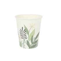 Set de Verres Algon Produits à usage unique Carton Floral 10 Pièces 250 ml (24 Unités)