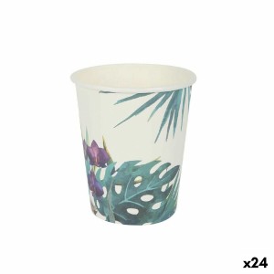 Set de Verres Algon Produits à usage unique Carton Tropical 10 Pièces 250 ml (24 Unités)