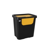 Poubelle recyclage Tontarelli Moda double Jaune (6 Unités) 24 L