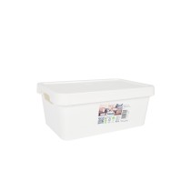 Storage Box with Lid Tontarelli Maya White 4,2 L 28 x 18 x 11,2 cm (12 Units)