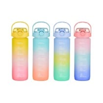 Bottle with Lid and Straw Bewinner Multicolour 600 ml