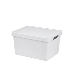 Storage Box with Lid Tontarelli Maya White 16,2 L 36 x 28 x 20 cm