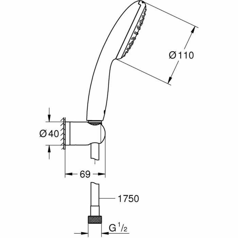 Pomme de douche Grohe Plastique