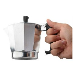 Italienische Kaffeemaschine Haeger Moka Aluminium