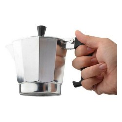 Italienische Kaffeemaschine Haeger Moka Aluminium