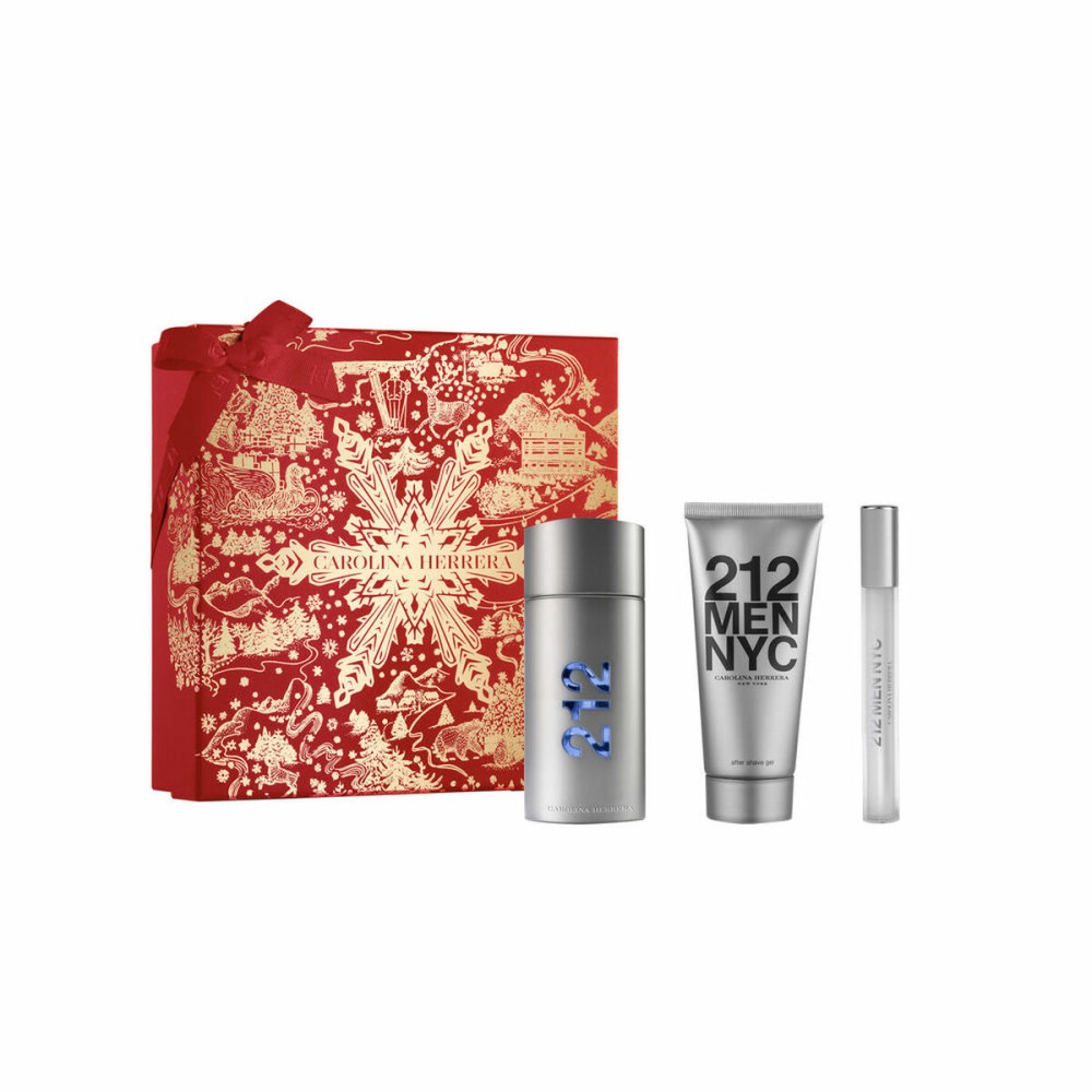 Set mit Damenparfüm Carolina Herrera 212 NYC MEN EDT 3 Stücke