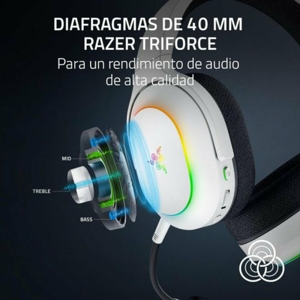 Casques avec Micro Gaming Razer Blanc