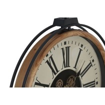 Horloge Murale Home ESPRIT Noir Beige Doré Naturel Métal Bois de pin 74 x 9 x 91 cm