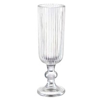 Champagne glass Stripes Transparent Glass 160 ml (6 Units)