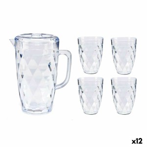 Jug Set Transparent Plastic (12 Units)