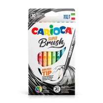 Marker-Set Carioca Super Brush Bunt 10 Stücke (24 Stück)