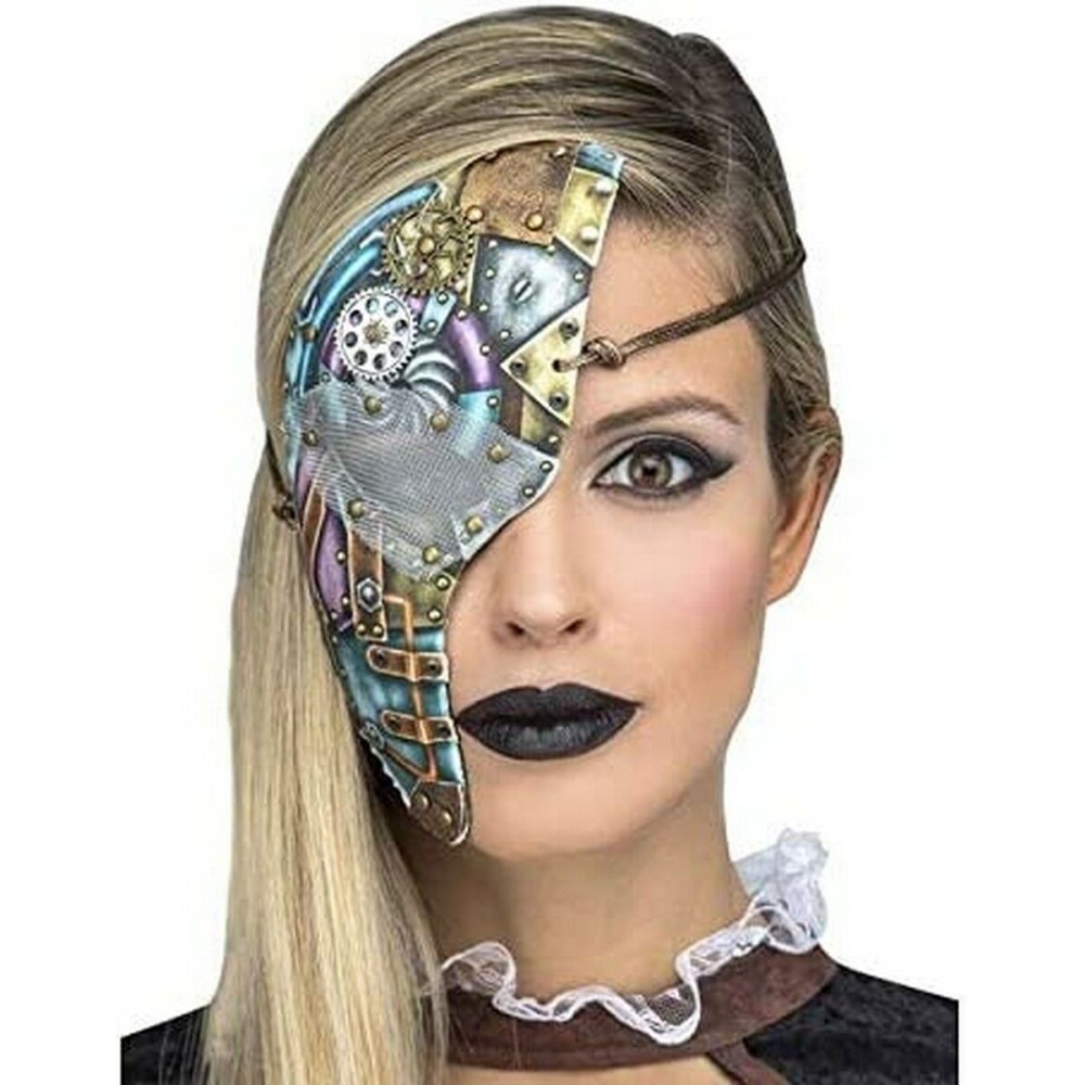 Mask My Other Me 1/2 Silver Steampunk