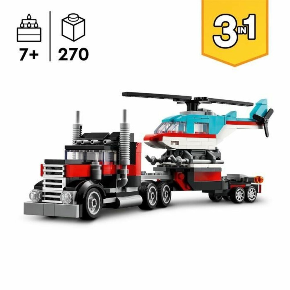 Konstruktionsspiel Lego 31146 Creator Platform Truck with Helicopter Bunt