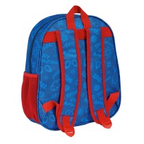 Cartable 3D Spider-Man Rouge Blue marine 27 x 33 x 10 cm