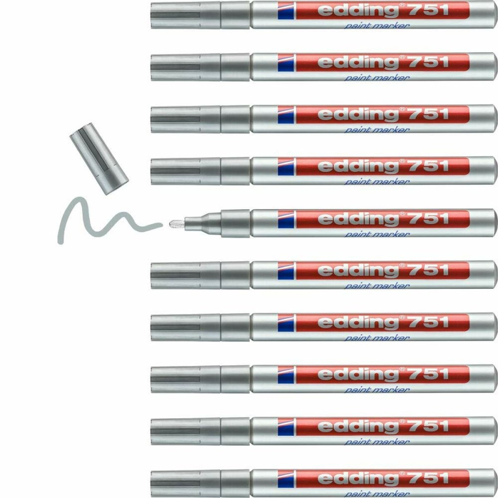 Filzstift Edding 751-54 Silberfarben (10 Stück)