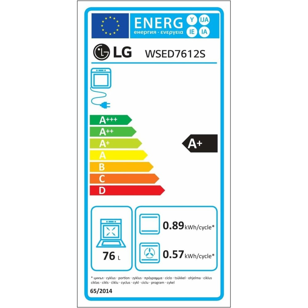 Pyrolytherd LG WSED7612S 76 L