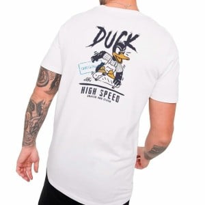 Herren Kurzarm-T-Shirt Snatch & Clash Duck Weiß