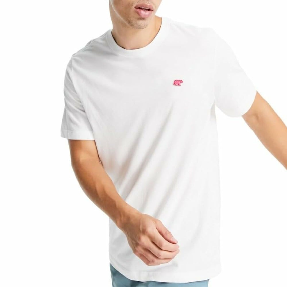 Herren Kurzarm-T-Shirt Snatch & Clash Bear Pocket Weiß