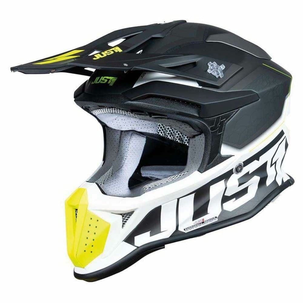 Casque intégral Just1 J-18 F HEXA Noir Blanc