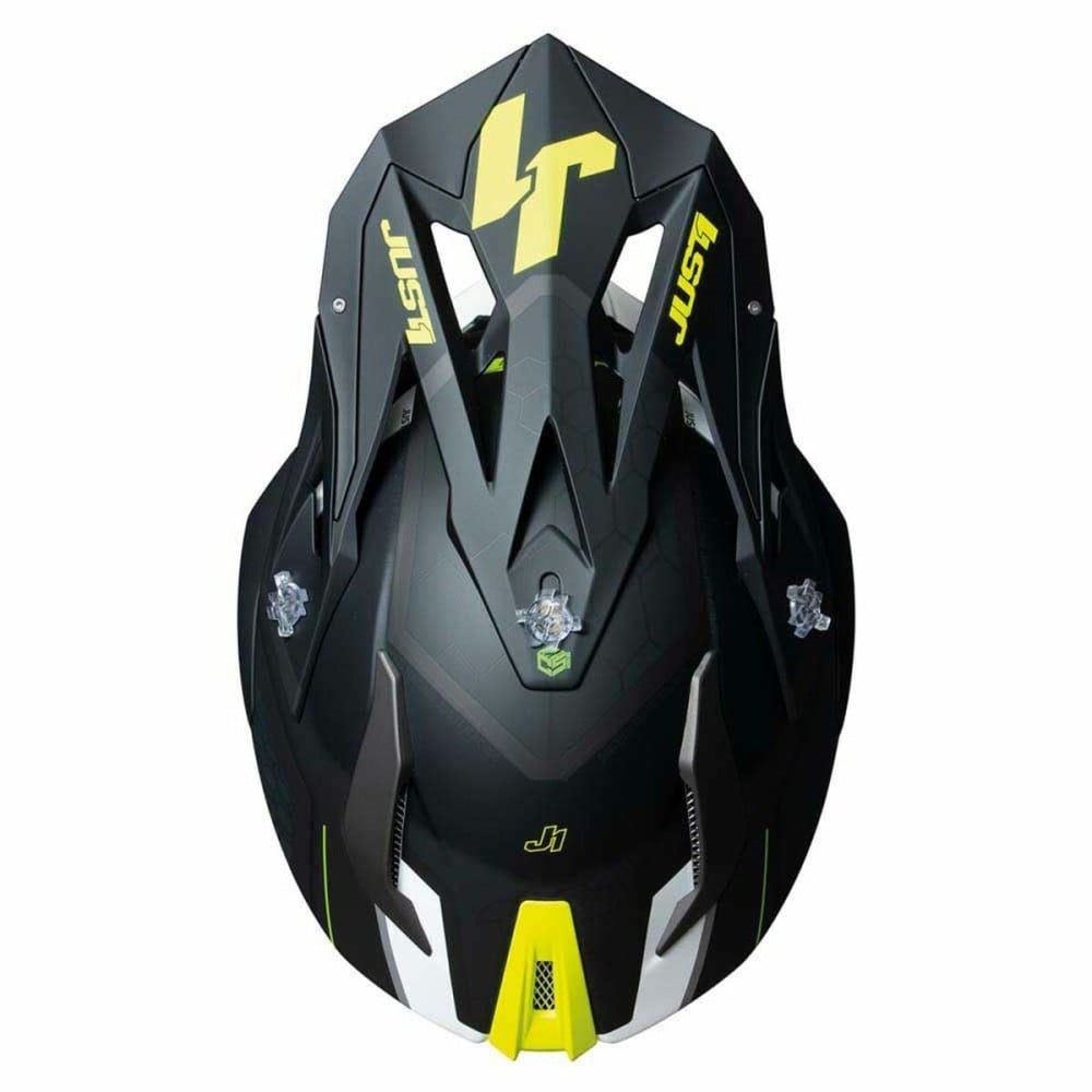 Casque intégral Just1 J-18 F HEXA Noir Blanc