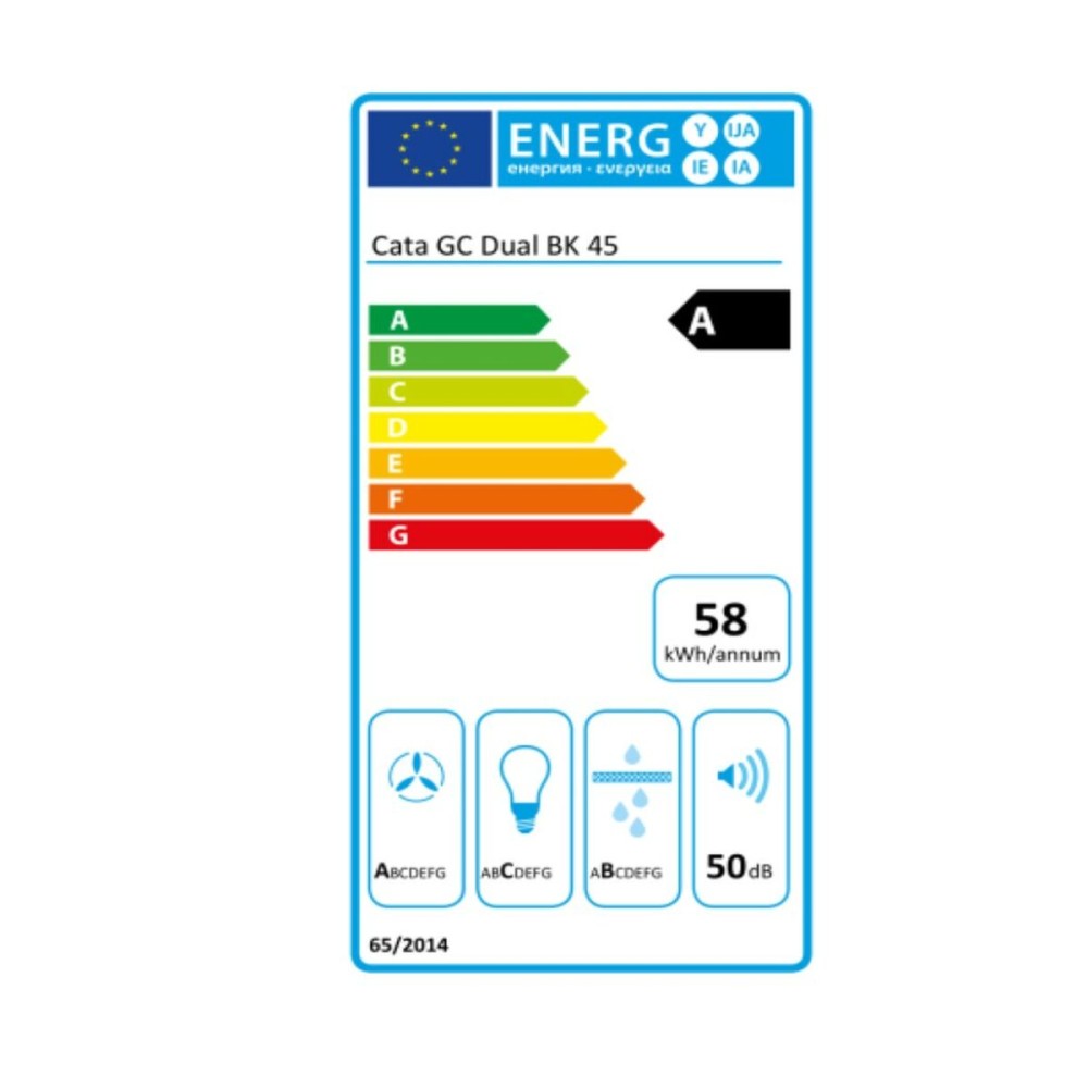 Hotte standard Cata GC DUAL BK Noir