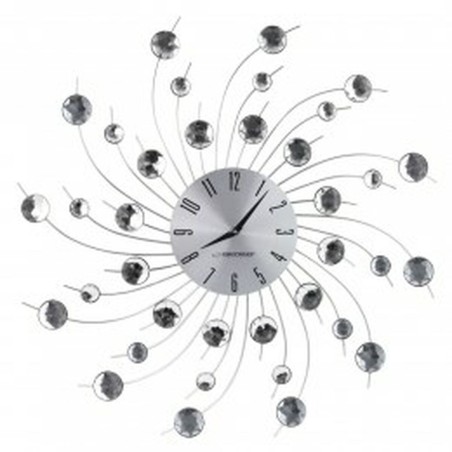 Wall Clock Esperanza EHC004 Black/Silver Silver Metal 150 cm